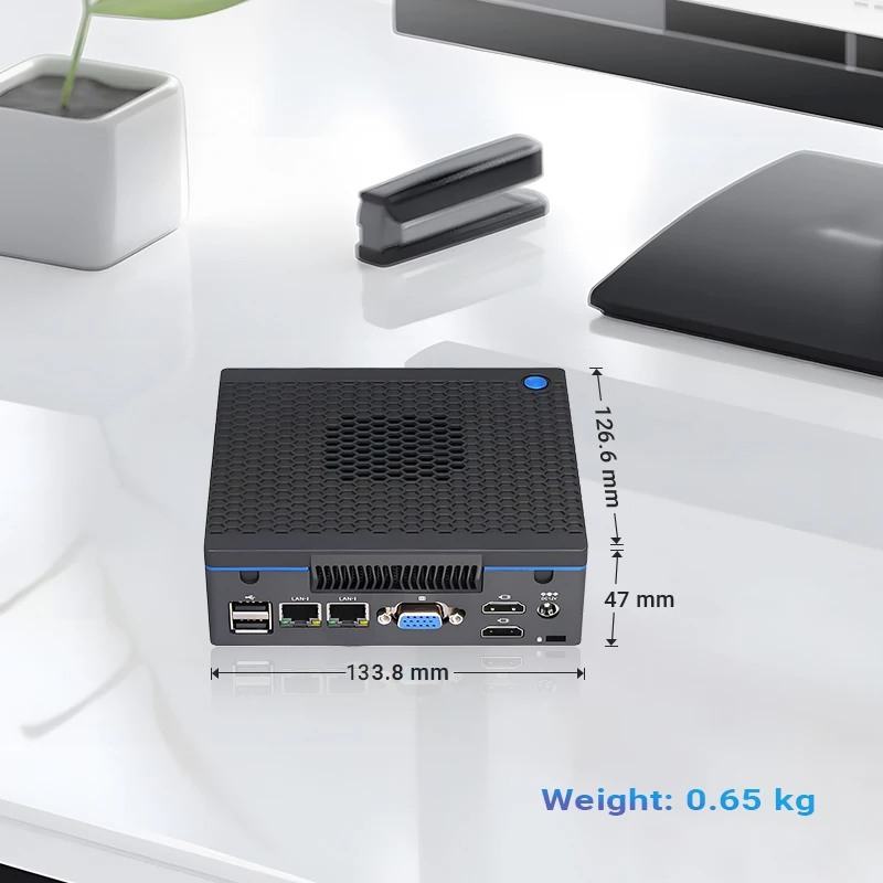 VNOPN كمبيوتر صغير Intel Core i3-8130U Windows 10 pro WiFi5 2 *GbE LAN TYPE-C 2HDMI + 1 * VGA للمنزل والمكتب والأعمال كمبيوتر الألعاب