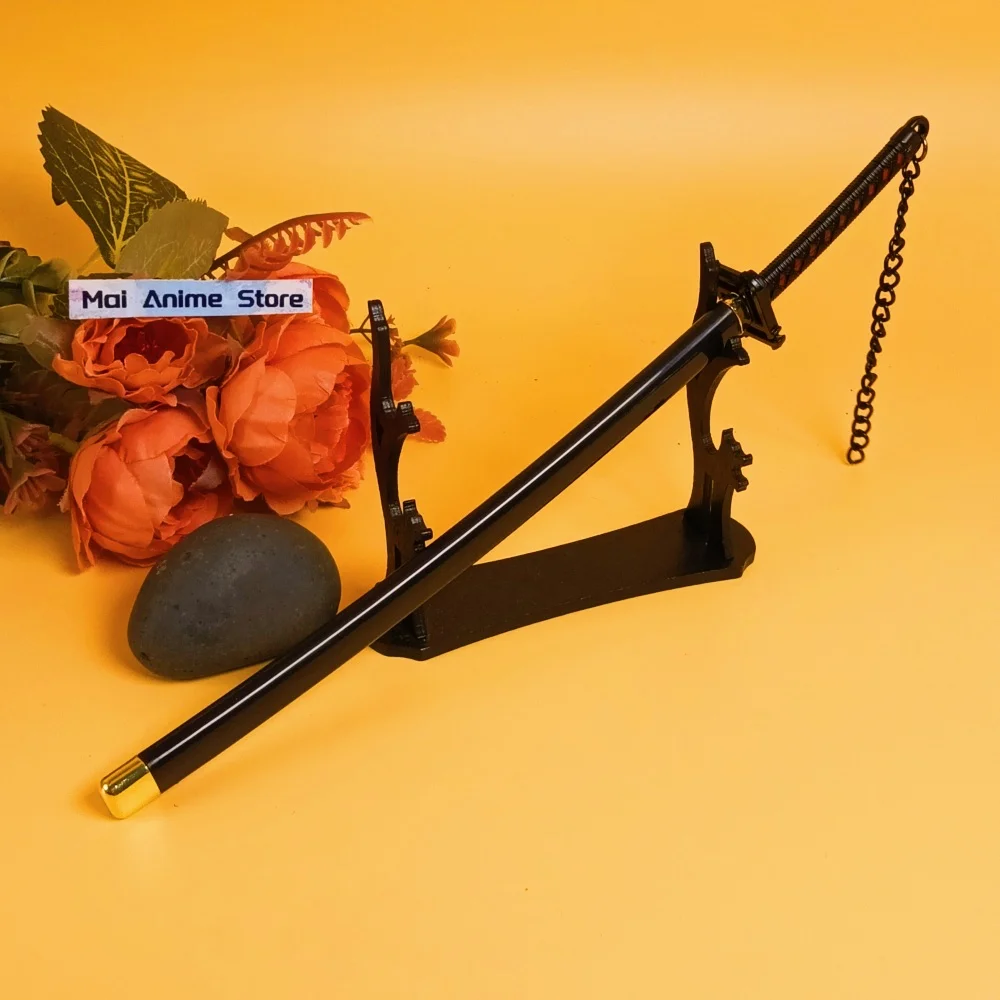 10 بوصة أنيمي بليتش كاتانا كوروساكي برمجة السيف الأصلي الساموراي صابر شفرة معدنية الحجم الحقيقي اليابانية كاتانا لعبة غير حادة هدية #2