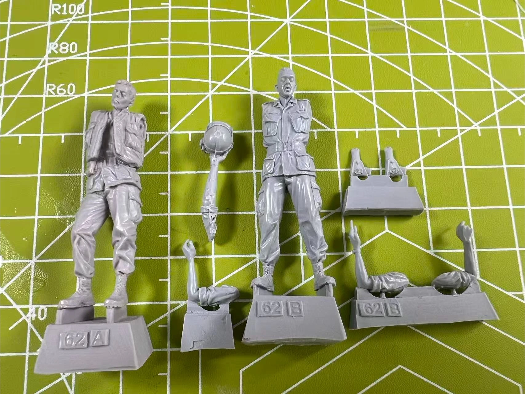 Precision 1/35 Cast Resin Model, US Military Officer Briefing Scene Model, Unpainted Toy