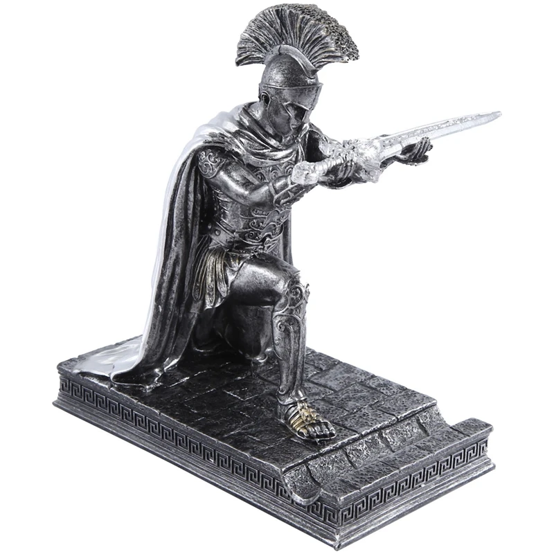 

Knight Pen Holder With Helmet Statue Pen Holder Armor Roman Knight With Magnetic Pen Holder Phone Stand