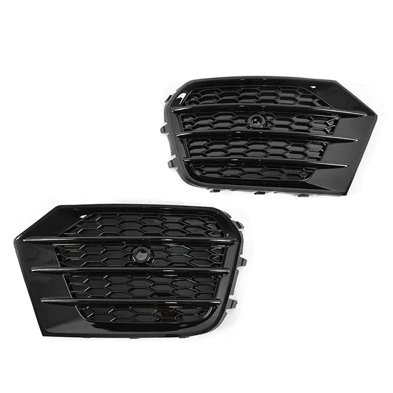 Fog Light Cover Fog Light Frame Honeycomb Grille Lower Grille Fog Light Grille Car for Q3 2016-2018