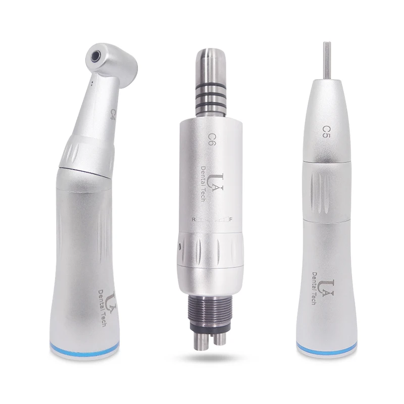 

Dental C4 C5 C6 Contra Angle Straight Nose Cone Air Motor Latch Type Low Speed Handpiece Inner Water Internal Spray Push Button