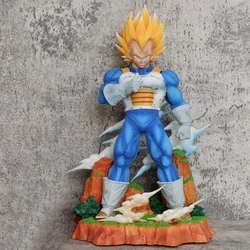 33cm Anime Dragon Ball Z Super Saiyan Vegeta Battle Ver. PVC Action Figure Statue Collection Model Kids Toys Doll Gifts