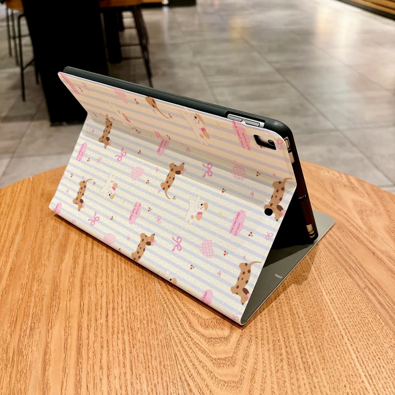 

"Dachshunds and bows” pattern case for iPad pro 10/11-Inch 2020/6th/7th /8th /Air 3rd/Air 4th/9th gen/Air 5th Gen 2022/Air 11