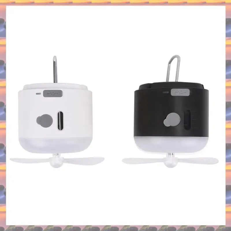 

ABML Multi-Function Camping Night Light 1200Mah Rechargeable 3 Level Dimmable Camping Portable Tent Light With Fan Outdoor