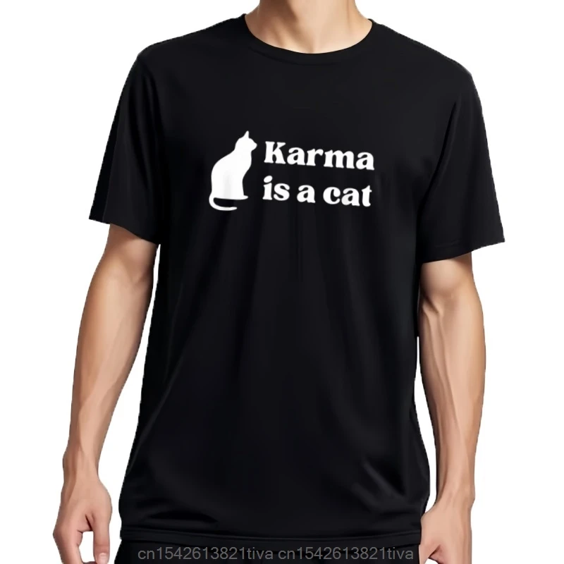 Karma is a T-Shirt-Shirts, grafisches T-Shirt, Designer-Shirts für Jungen, weiß, schlichte Herren-Grafik-T-Shirts, lustig