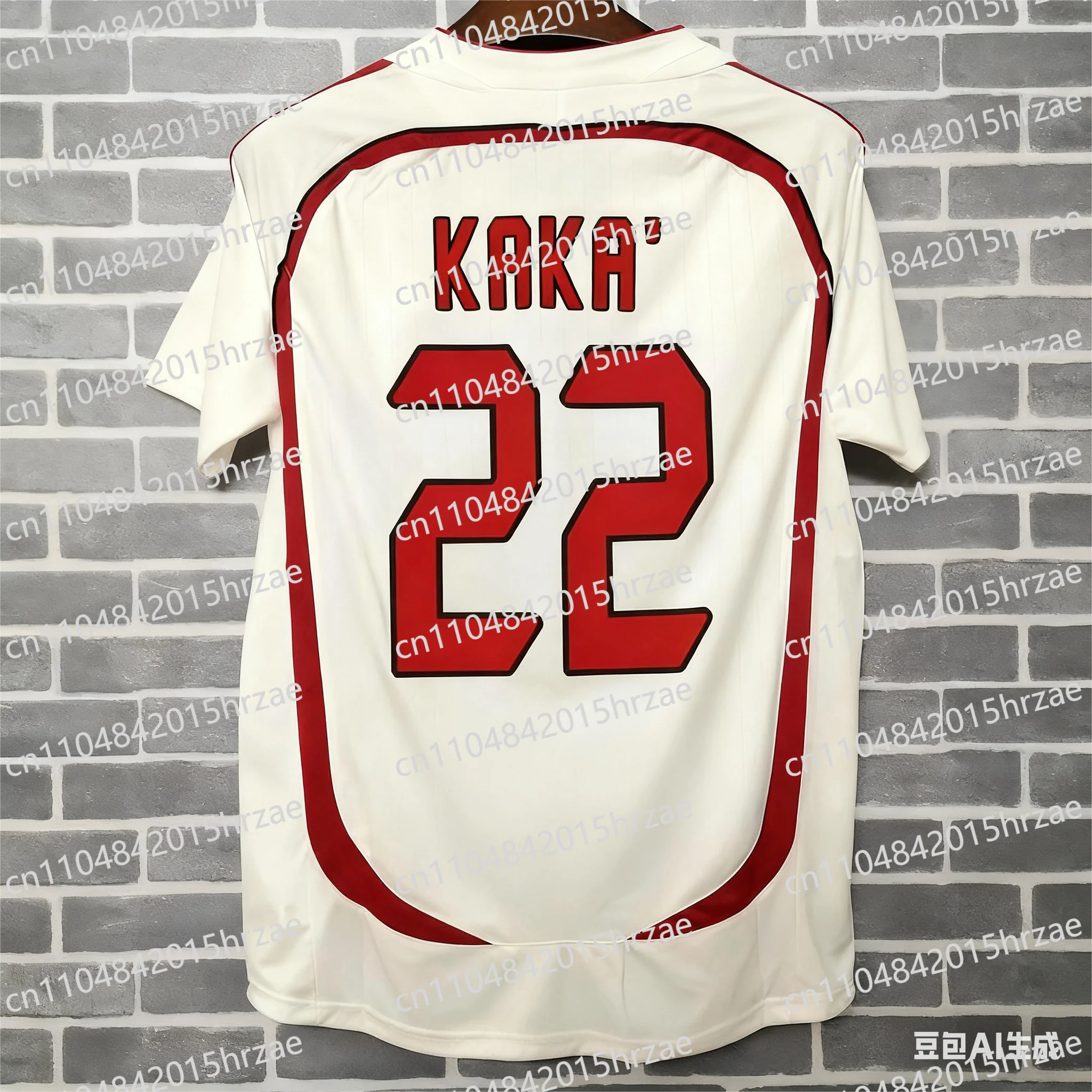 La nueva camiseta de fútbol KAKA Milan con estampado 3d más vendida para hombres y mujeres, camisetas deportivas transpirables y de secado rápido