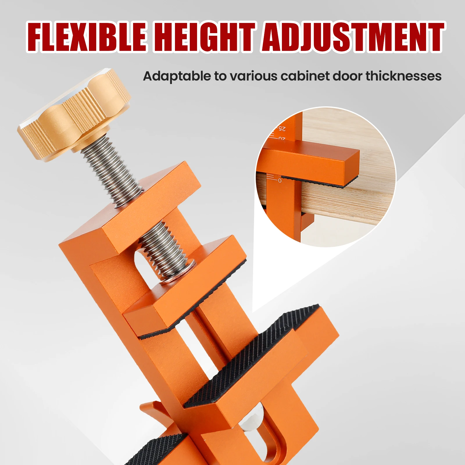 Cabinet Door Installation Positioner Sturdy Adjustable Aluminum Alloy Cabinet Hardware Jig Portable Cabinet Door Mount Locator