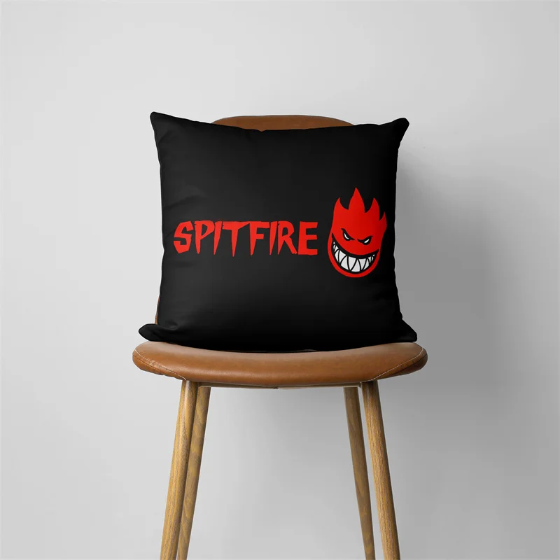 Spit Fires Skateboards Pillow Case, Sofá, Almofadas de Carro, Fronha Quadrada, Cadeira Pillow Cover, Home Presente Decorativo, 402, 45x45cm