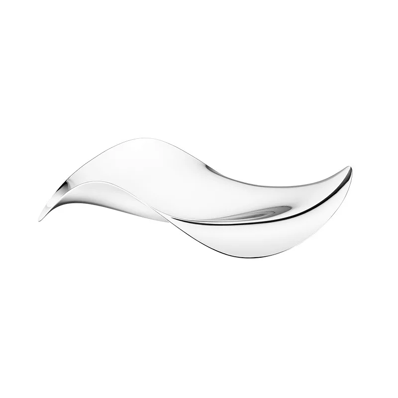 European modern creative stainless steel dried fruit plate plate light luxury home living room coffee table ornament