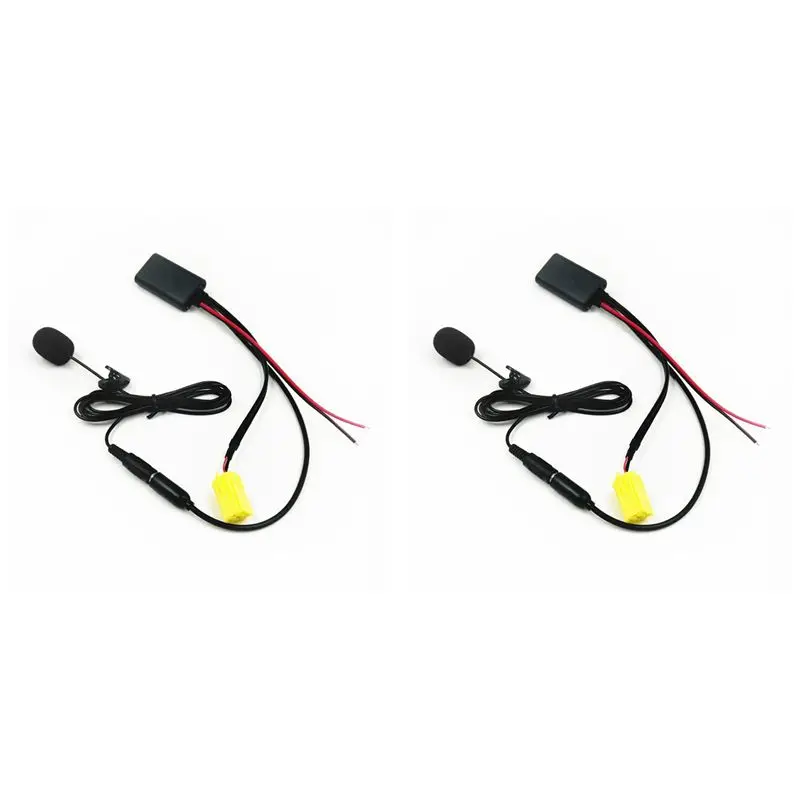 A03Z-2X Car Bluetooth 5.0 Aux Cable Microphone Handsfree Mobile Phone Free Calling Adapter For Fiat Grande Punto Alfa 159