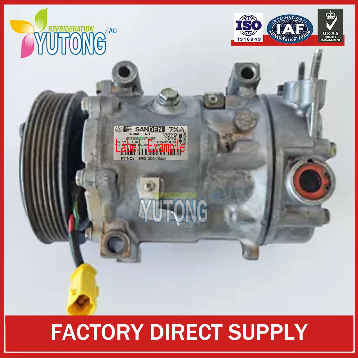 SD7c16 AC Compressor for Peugeot 207 208 308 3008 508 5008 Citroen C3 C4 C5 9800839580 9800840180 9819711680 9822826880