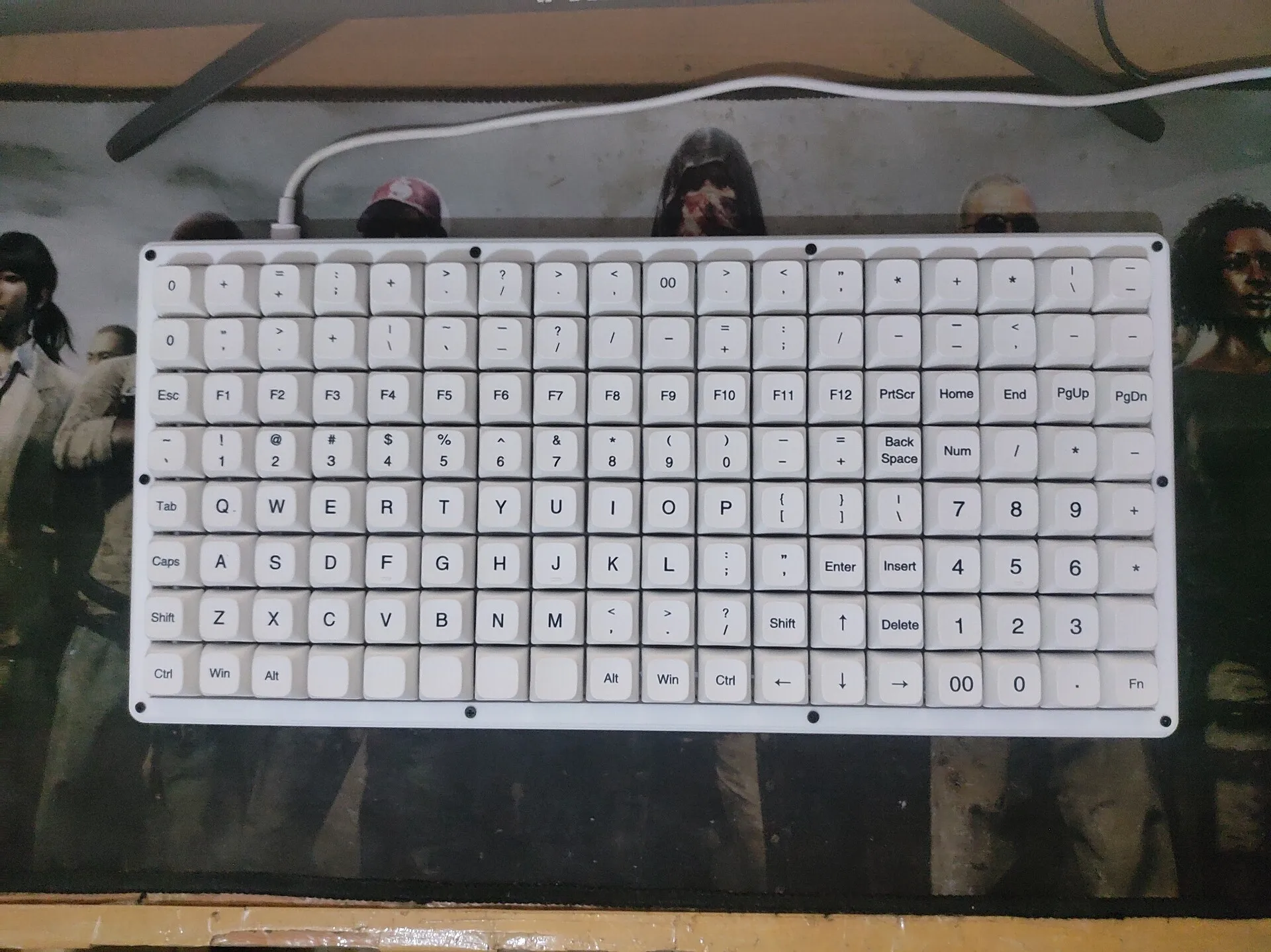 Ortho_C144 Inline Orthogonal Keyboard 144keys Planck Custom Hot Swap RGB Vial Wired Mechanical Keyboard Kit Gaming Keyboard Gift