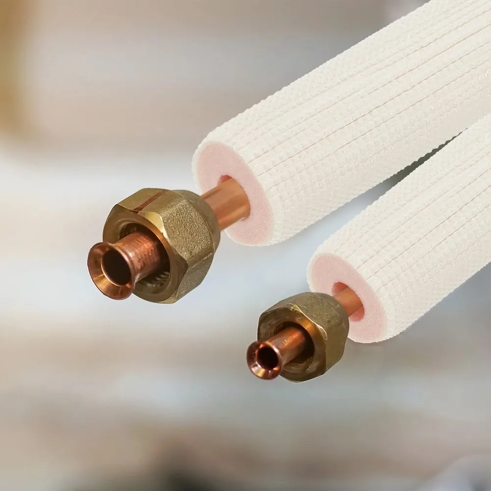 1/2/3 Meter Pipe Insulation Foam Tube For Air Conditioning Duct Insulation Foam Pipe For AC Heat Preservation Foam Tubing ﻿