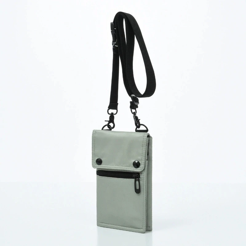 Multi functional storage crossbody phone bag, mini waist identification bag, single shoulder passport bag for men women