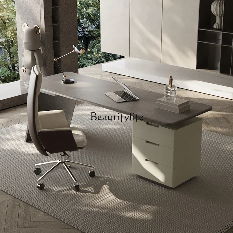 

13Light Luxury Modern Stone Plate Desk Household Minimalist Senior Office Desk