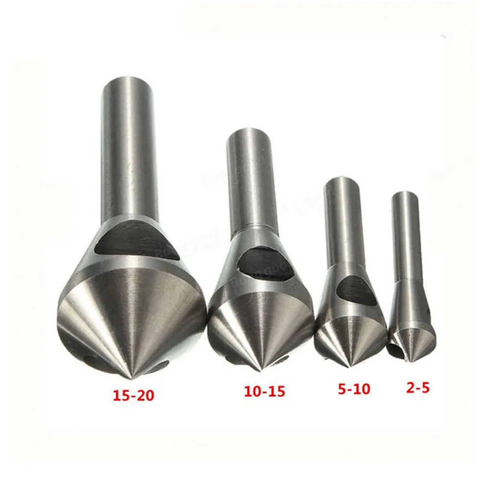 Binoax 4Pcs Countersink Deburring Drill Bit Broca Metal Taper Stainless Steel Hole Saw Cutter Chamfering Power Tool