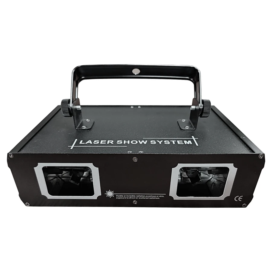 Disco Laser Dual Lens en Single Shot RGB Beam Line Scanner Projector Dmx 512 Toepassen op DJ Party Wedding Bar Stage Light