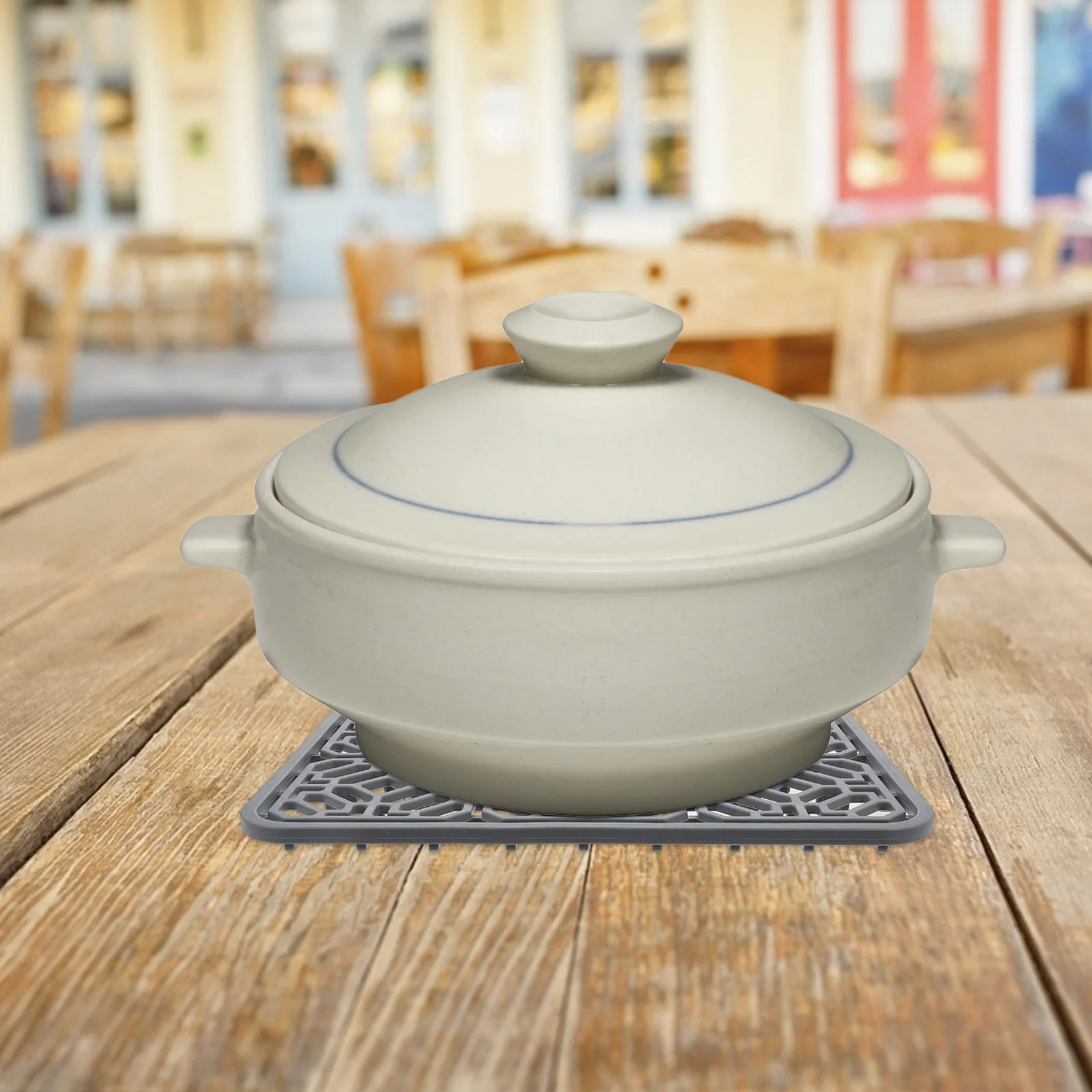 سيليكون بالوعة استنزاف حصيرة تصميم جوفاء عدم الانزلاق المطبخ كونترتوب استنزاف الوسادة لتجفيف الفواكه الخضروات وأدوات المائدة الحرارة #6