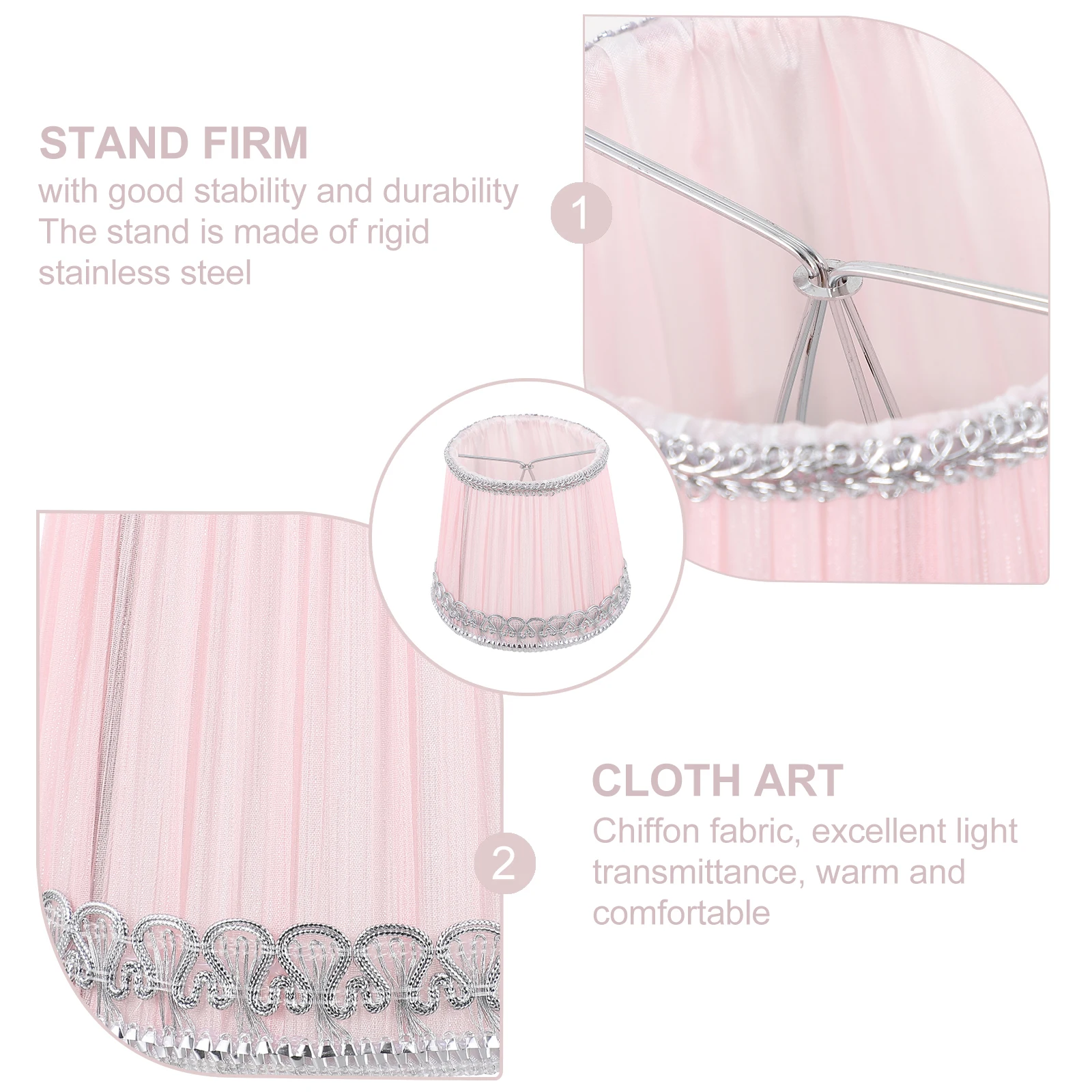 الشيفون عاكس الضوء مطوي غطاء خفيف استبدال لغرفة النوم غرفة المعيشة الغبار واقية غطاء مصباح ملحق الإضاءة الداخلية #4