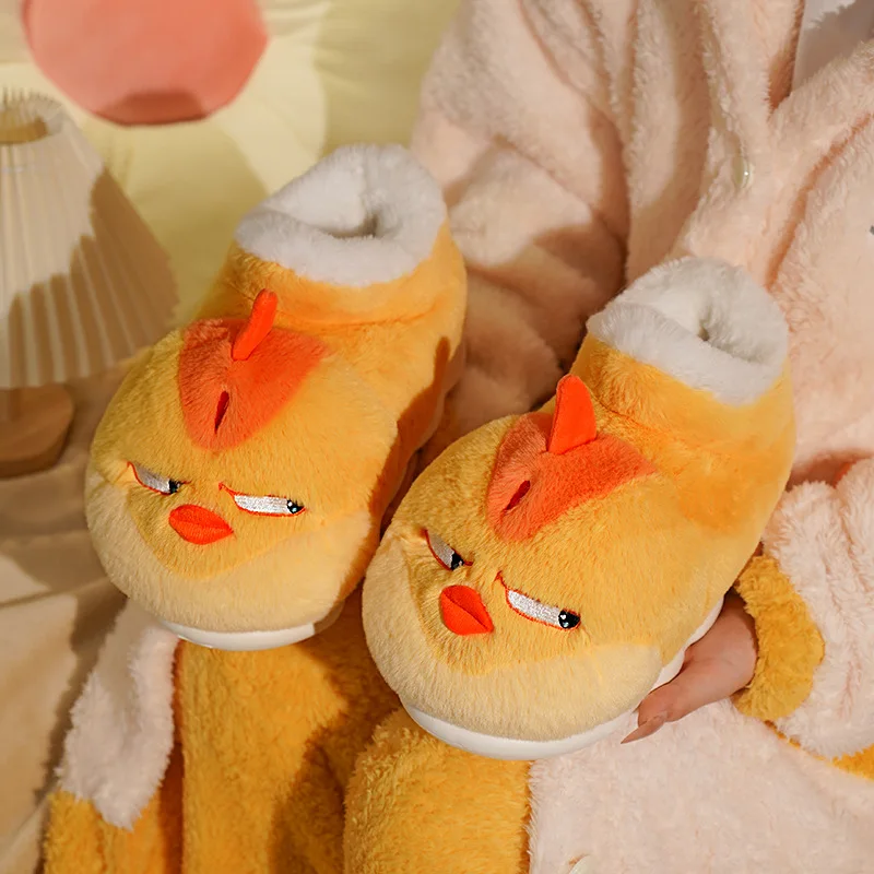 New scornful bird slipper winter woman indoor furry booties womens warm furious animal designer shoes home fun comical slippers