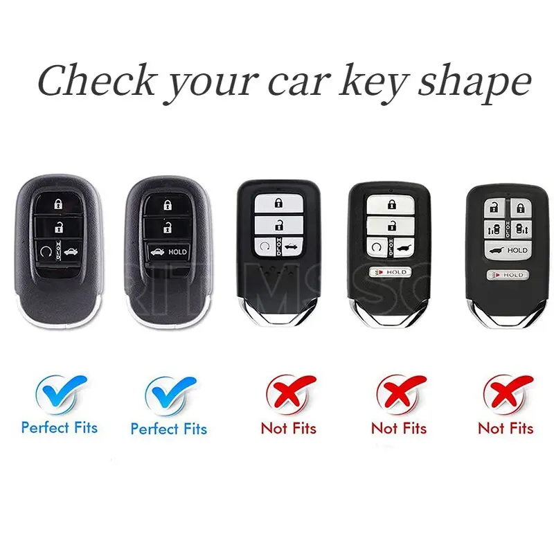 Soft TPU Car Key Case Cover For Honda Civic Accord HR-V CR-V CRV 2022 2023 4 5 Buttons Auto Shell Fob Holder  Car Accessories