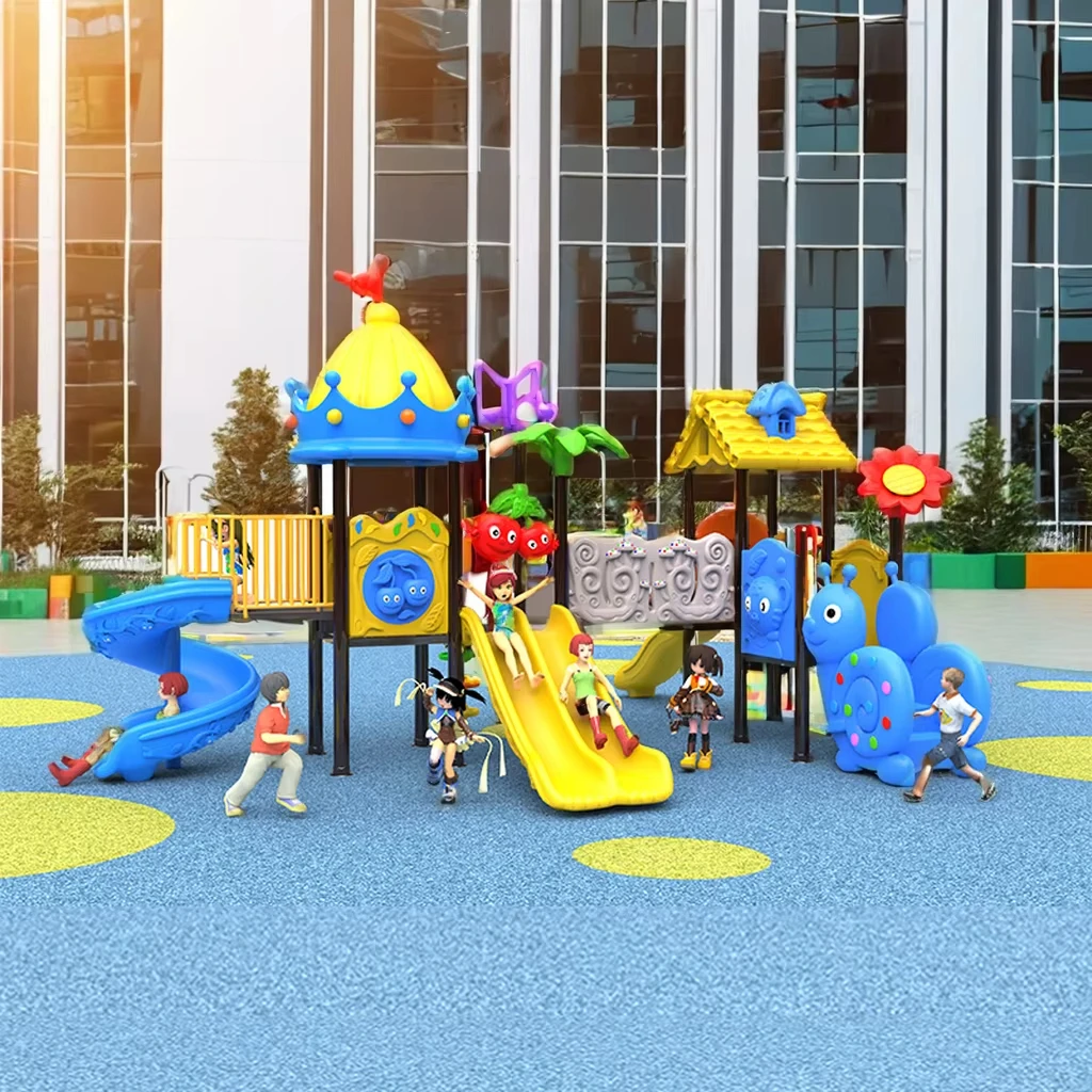 Entertainment Park Plastic Kids Preschool Sports Amusement Park Equipment Outdoor Playground Slides