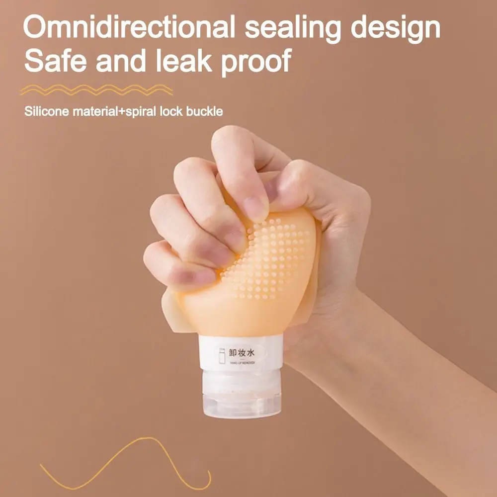 3 Pz/set Nuovo 60ML/90ML Bottiglie Riutilizzabili In Silicone Spremere Contenitore Per Lozione Riutilizzabile Shampoo In Silicone Sub-imbottigliamento Da Viaggio