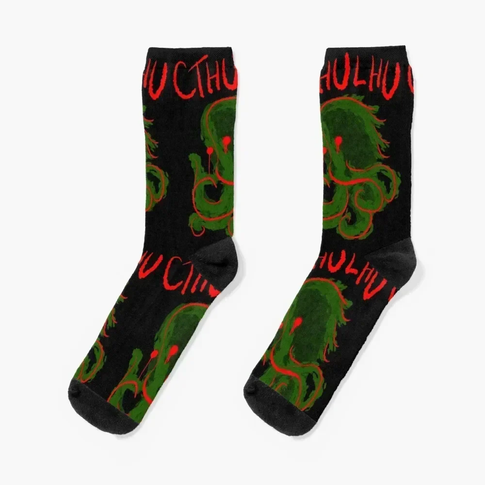 

Cthulhu Socks compression retro warm winter floor Socks For Women Men's