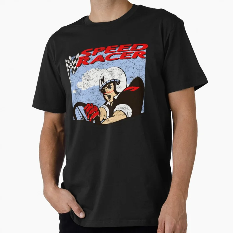 

Distressed Style Speed Racer Go Go Go Anime Gift t shirt Mach 5 Manga print Graphic Tee Y2K clothes All size S-6XL Cartoon Tops