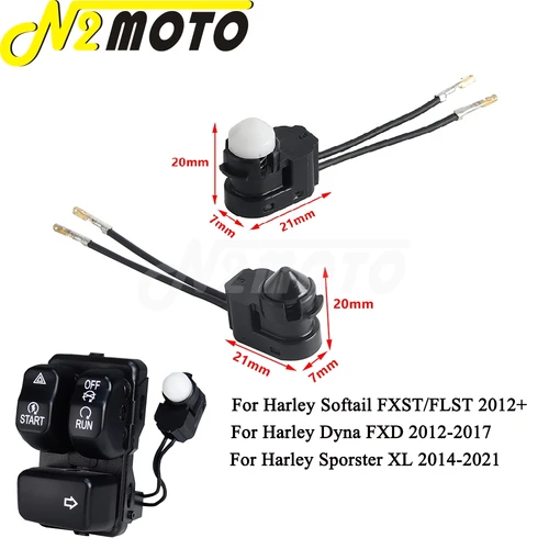 Imagen 2 del producto Interruptor de seguridad de bloqueo de embrague de motocicleta para Harley Softail Slim FLST estándar FXST Dyna FXD interruptor de luz de freno delantero de 12 y posteriores