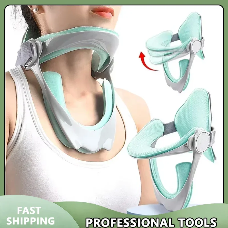 

Регулируемое устройство для вытяжения шейного отдела, брекеты для шеи, поддержка носилок, корректор осанки, шейный воротник, защита позвоночника, облегчение боли