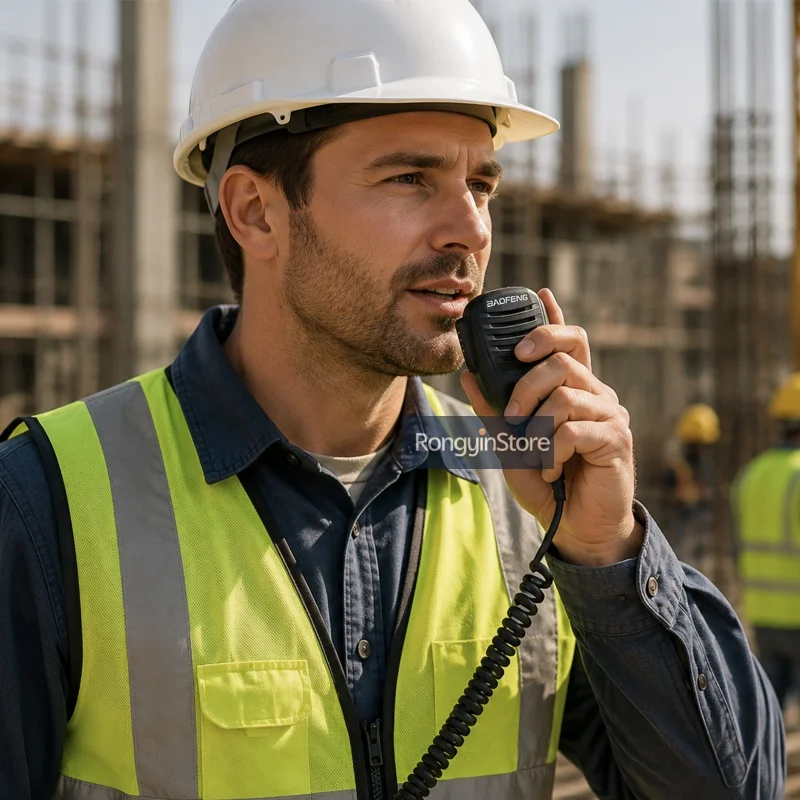Walkie Talkie PTT Speaker Mic Handheld Microphone Compatible with Baofeng UV-32 DM-32 DM-1701 UV-5R Mini Quansheng Two Way Radio - view 6