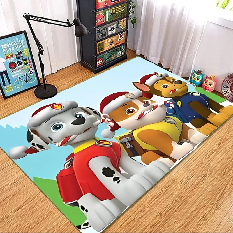 PAW Patrol Carpet Non-slip Bathroom Rug Hot Game Rectangle Flannel Bath Mat Anime Cartoon Kitchen Living Room Door Rug Gifts