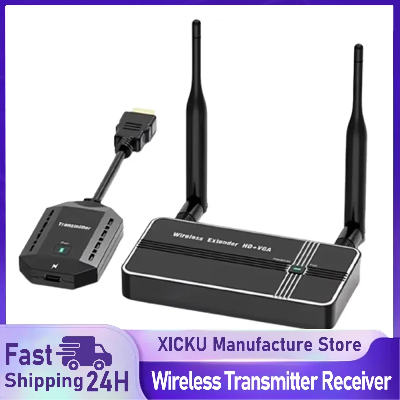 

1080P Wireless Receiver Transmitter HDMI-Compatible Video Audio Extender Display Adapter Dongle For TV Box Monitor Projector PC