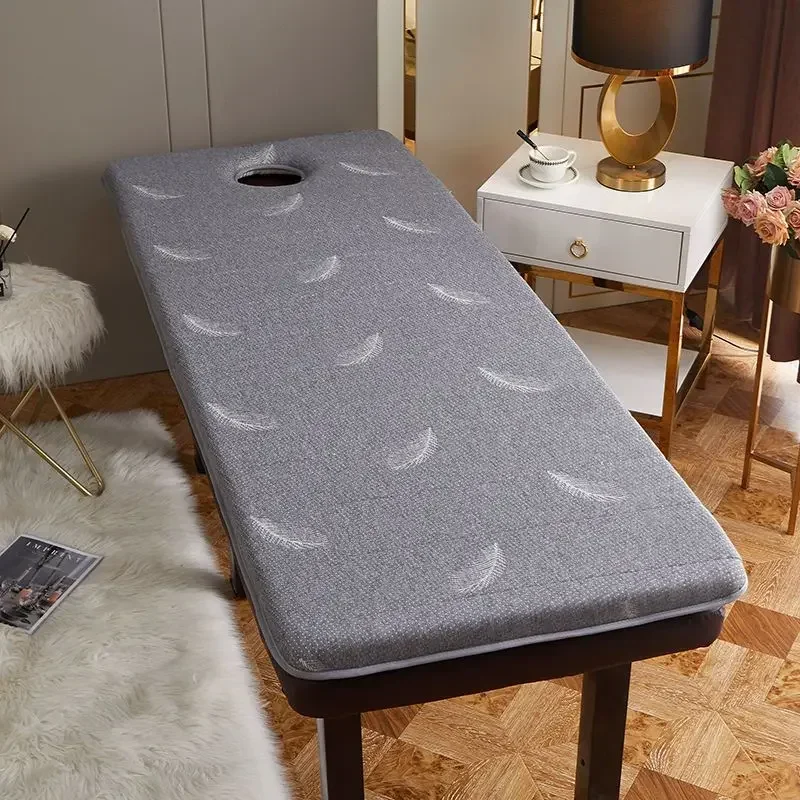 Non-Slip Latex Bed Mattress Pad SPA Treatment Beauty Massage Salon Table Bed Cushion Mattress Toppers Pad Mat with Face Hole