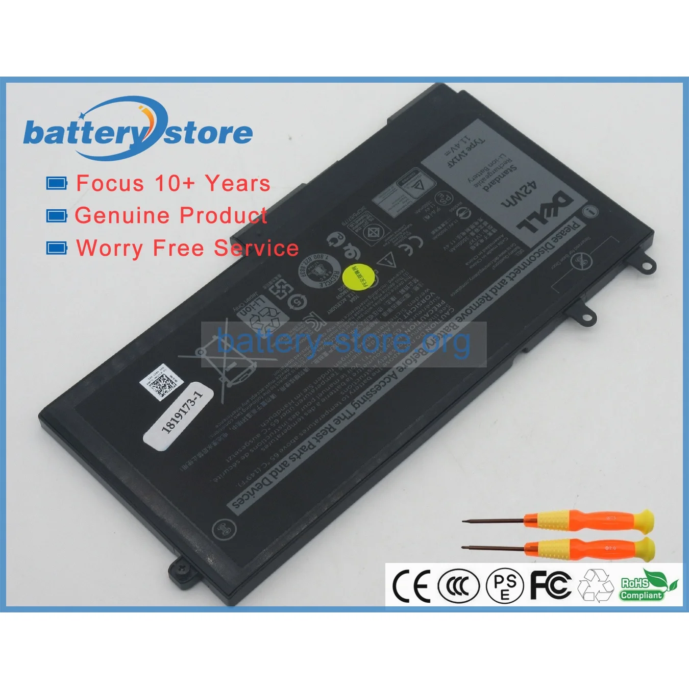 Genuine original laptop batteries for 4GVMP,1V1XF,07VTMN,0R8D7N,W8GMW,XV8CJ,0,027W58,27W58,R8D7N,7VTMN, 11.4V,3 cell