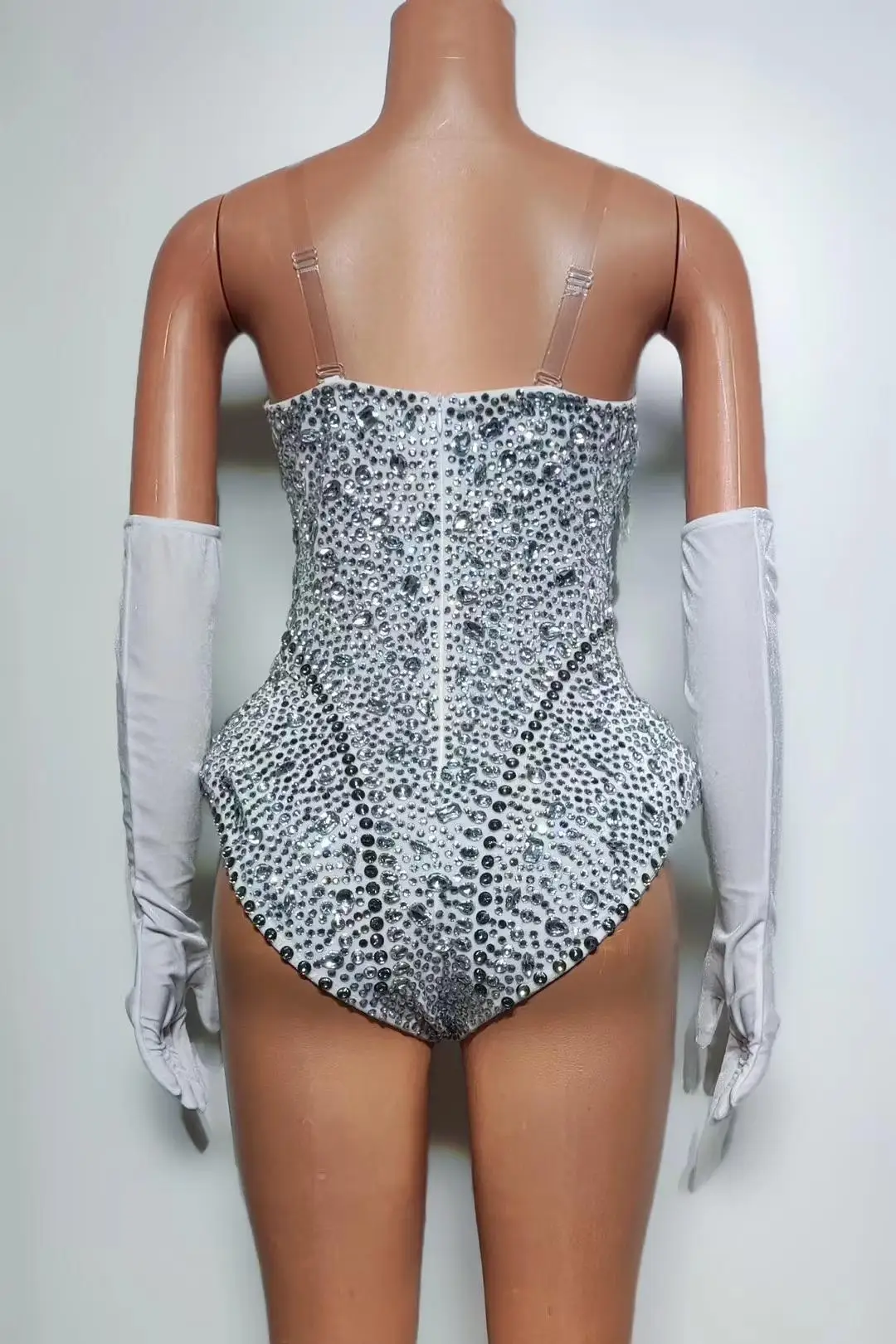 Sexy Women Cowboy Bodysuit Gloves Hat 3Pieces Set Carnival Party Night Out Bar DJ Dance Wear Drag Queen Performer Suit Qianwan