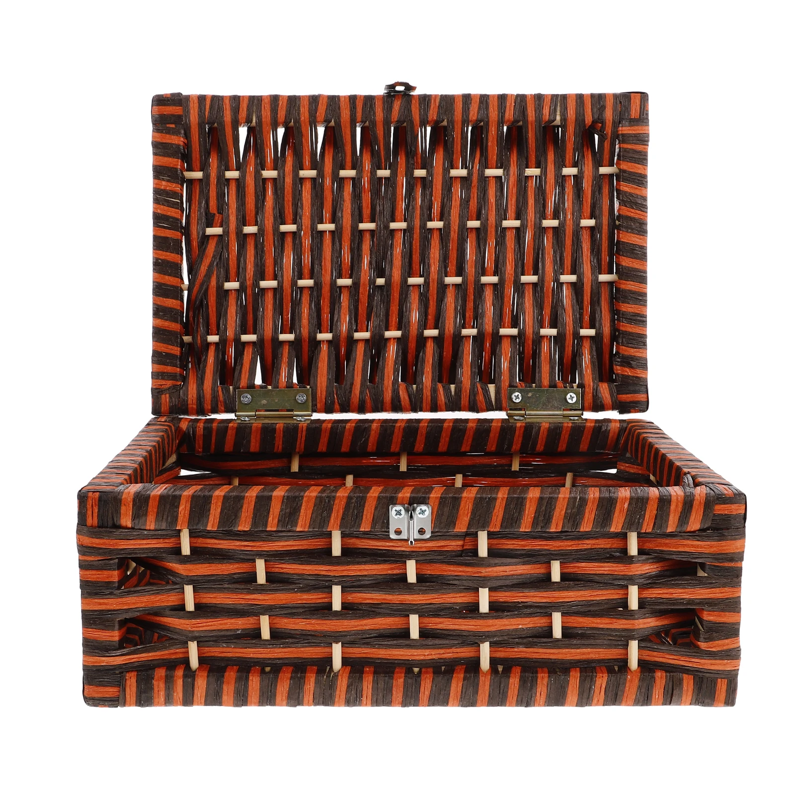 

Rattan Storage Box Baskets Decorative Containers for Snacks Cosmetics Sundries Woven Bin Shelves Home Display Cases Dust