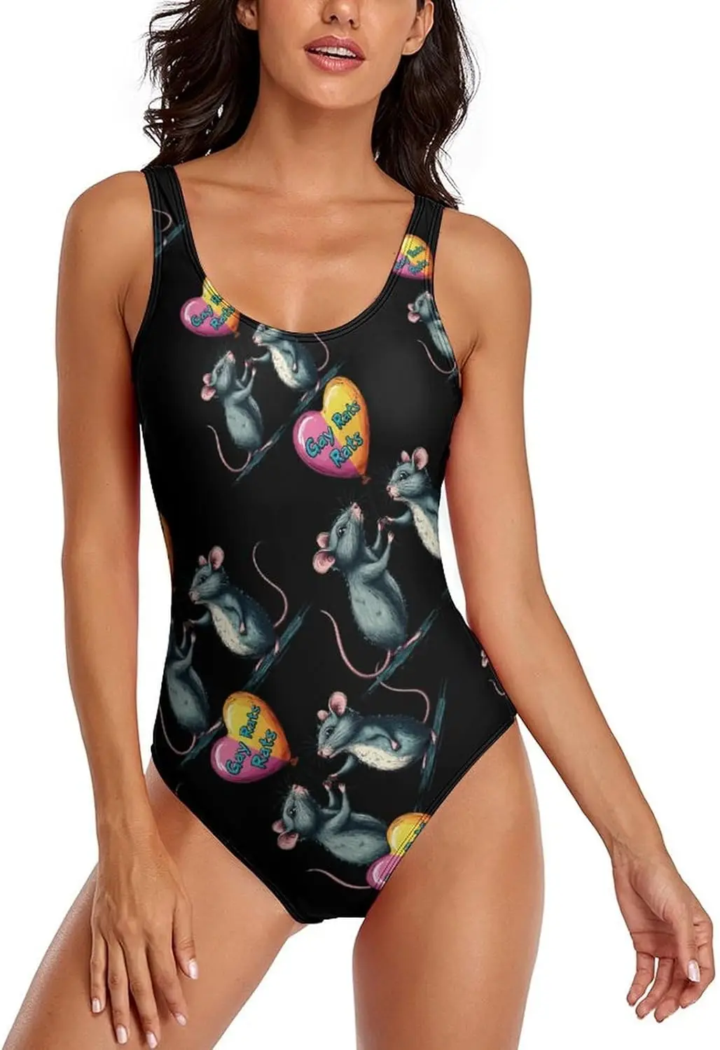 

Luxy Trio Gay Rats Women's One Piece Swimsuits Tummy Control Bathing Suits Swimwear for Beach Party