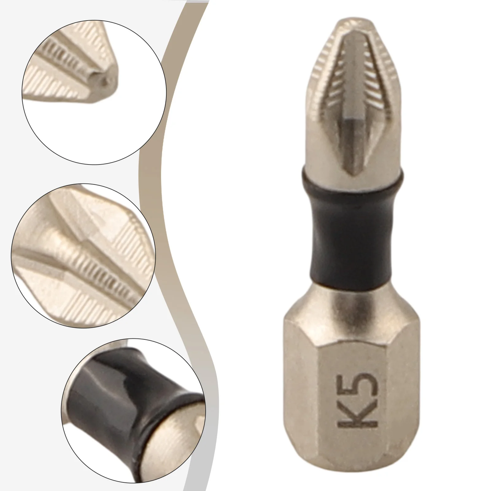 1 Buah 25-150Mm HRC62 Kekerasan Tinggi dan Bit Magnet Kuat Anti-selip Bit Obeng Magnetik Silang Aksesori Alat Listrik