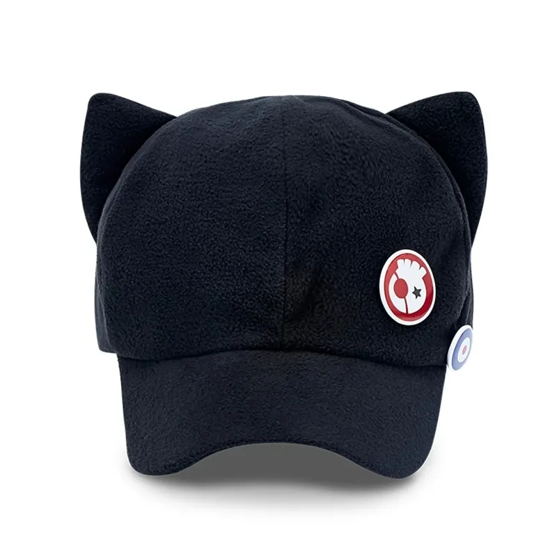 EVA Shikinami Asuka Rangure Cat Ear Polar Fleece Hat Peak Baseball Cap Anime Cosplay Accessories