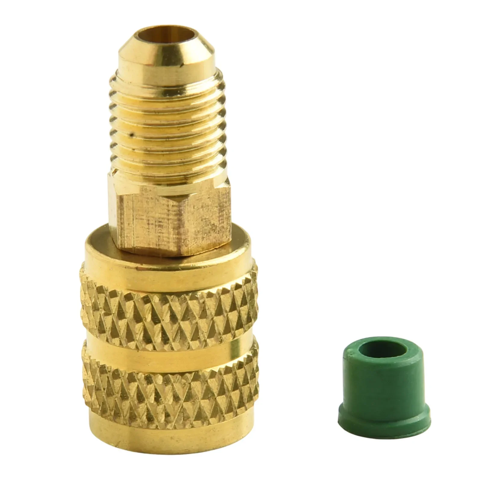 Female 5/16 X M1/4SAE Adapter Gold Brass Easy To Install For Air Conditioning Systems For R410 R32 R22 Practical