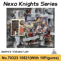 1229pcs Nexoed Knights Series Jestro Volcano Lair Building Blocks Fortrex Castle Axl Lance Bricks Toys For Boys Children Gifts