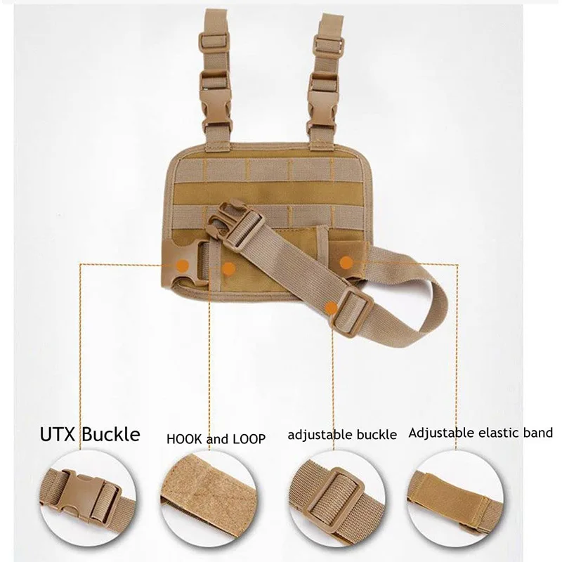 Tactical Drop Leg Platform MOLLE Adjustable Drop Leg Panel for Pistol Holster with Adjustable Belt & Thigh Straps