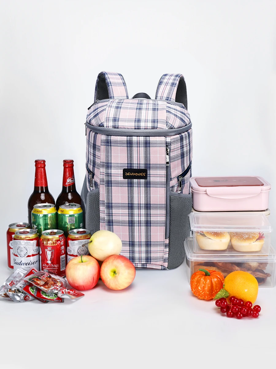 DENUONISS Outdoor Picnic Thermal Refrigerator Bag Leakproof Beer Cool Backpack Can Cooler Bag