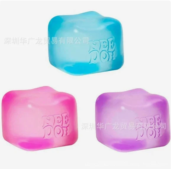 Needoh Nice Cube Sensory Stress Reliever Fidget Tool for Anxiety & Focus Desk Sensory Cube for Adults & Kids