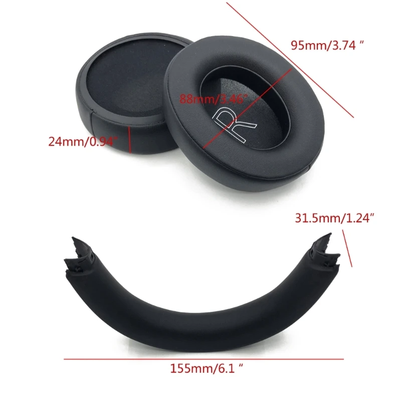 ADWE Earpad Headband cho nghe không dây nghe Miếng bọt biển Vỏ mềm Mui xe chùm tia Pad