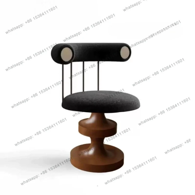 

Designer Original Bar Stool Wine Stool French Makeup Comb Turn Book Table Chair Creative French Retro Chair Dining Chair