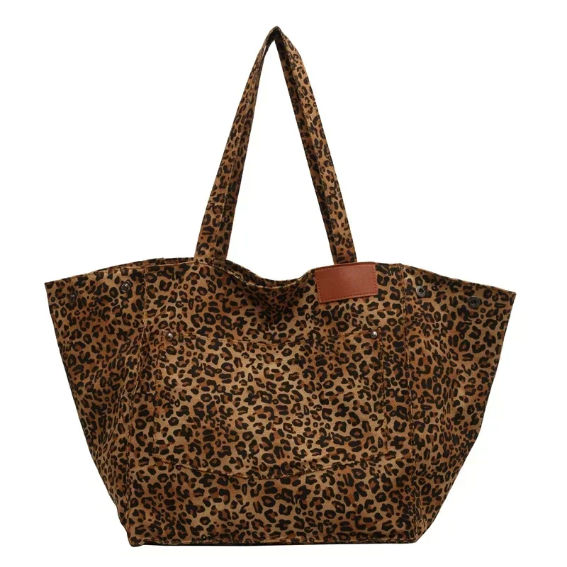 Borsa a tracolla in tela di grande capacità con stampa leopardata alla moda borsa a tracolla Casual da donna multifunzionale di vendita calda bolsos